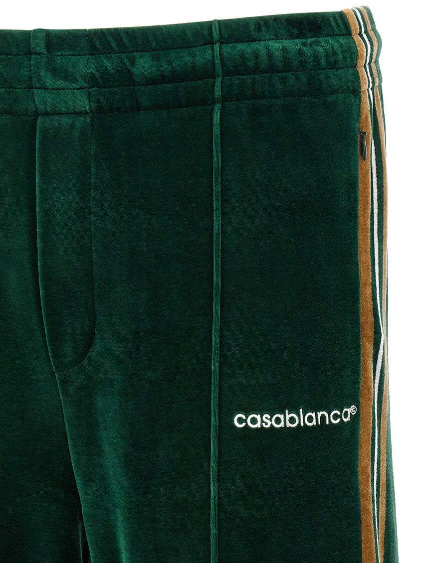 Green Straight Track Pants 4