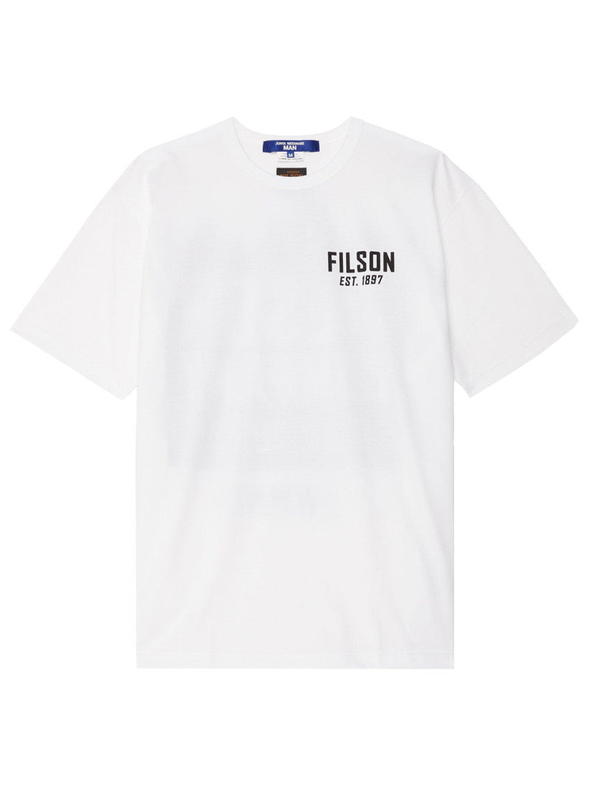White Crewneck Graphic Print T-Shirt 1
