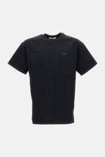 Black Round Neck Logo Patch T-Shirt 1