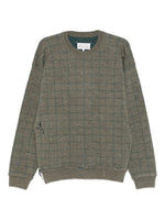 Green Checked Distressed Sweater 1