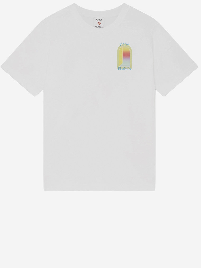 White Crewneck Graphic T-Shirt 1