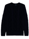 Navy Blue Crewneck Knit Sweater 1
