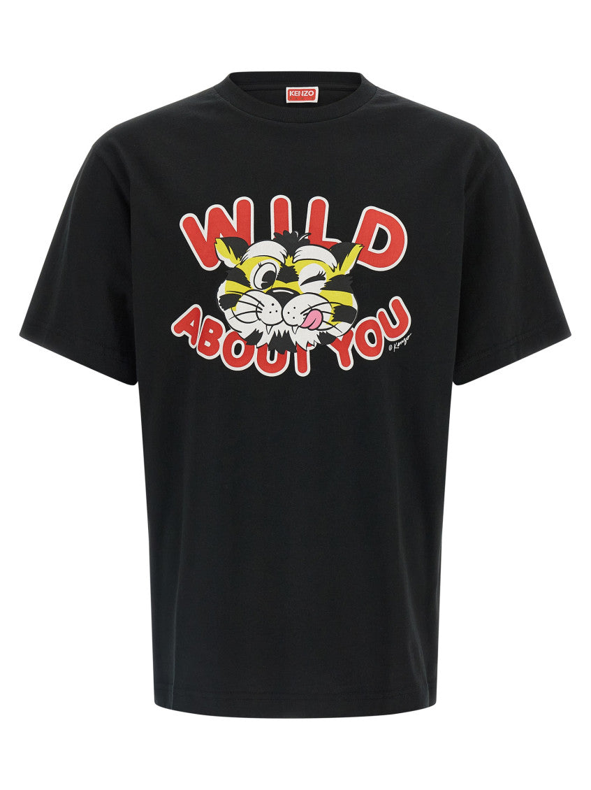 Black Crewneck Printed T-Shirt 1
