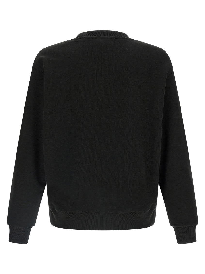 Black Crewneck Embroidered Sweatshirt 2