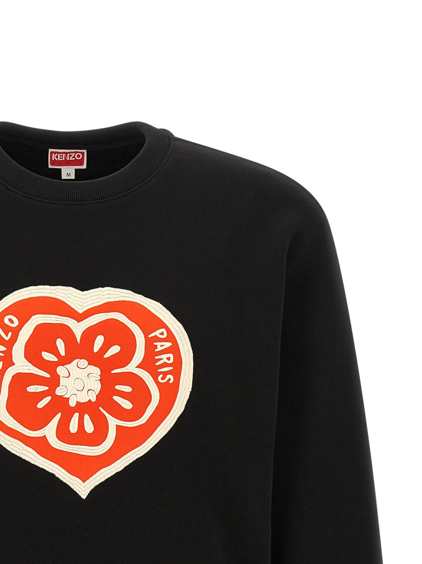 Black Crewneck Logo Print Sweatshirt 3