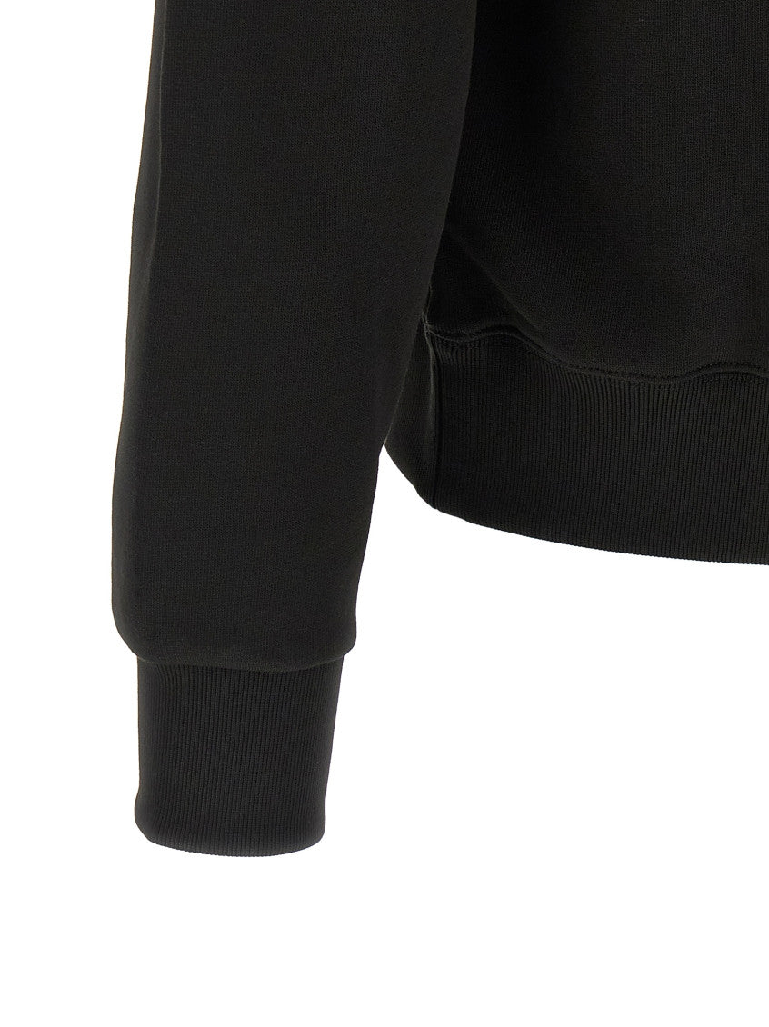 Black Embroidered Graphic Hoodie 4