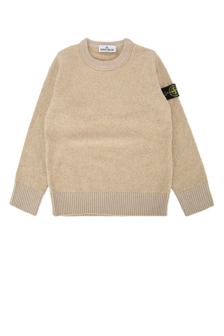 Kids Sand Beige Logo Sweatshirt 1