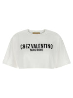White Logo Cropped T-shirt 1