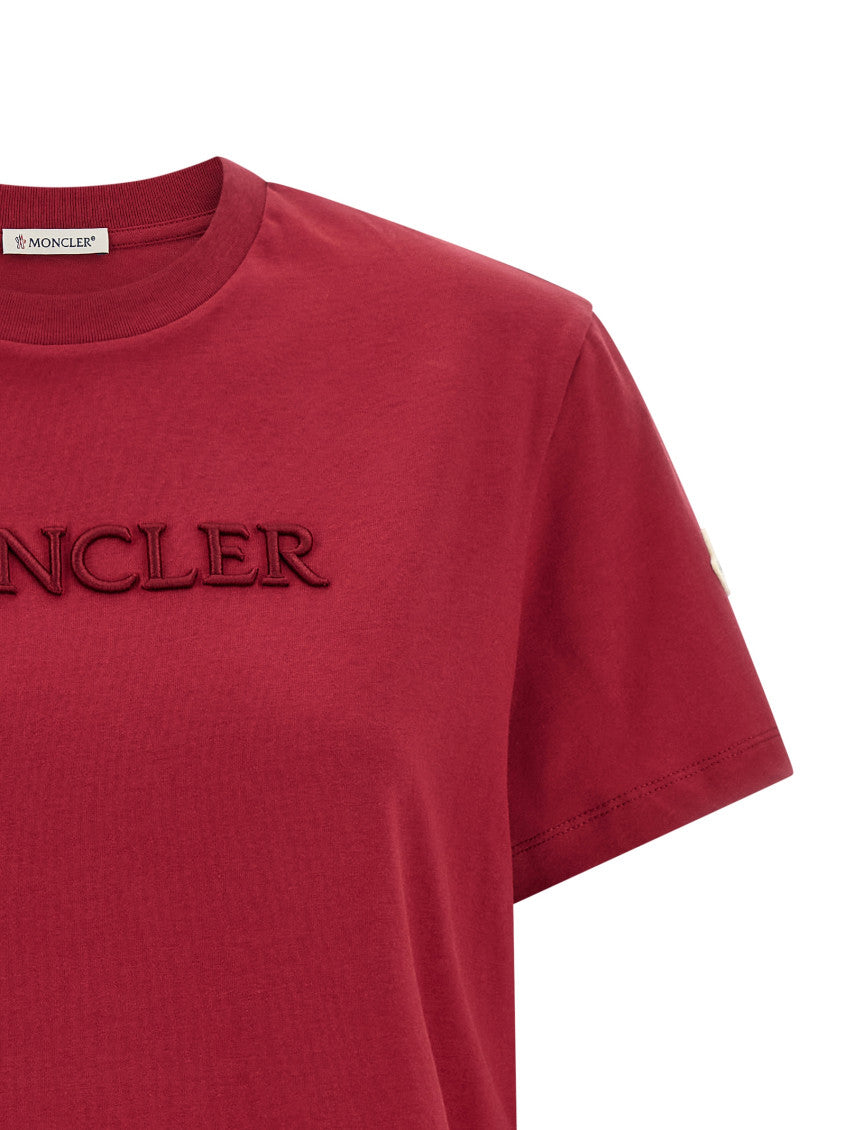 Red Logo Embroidery T-shirt 3