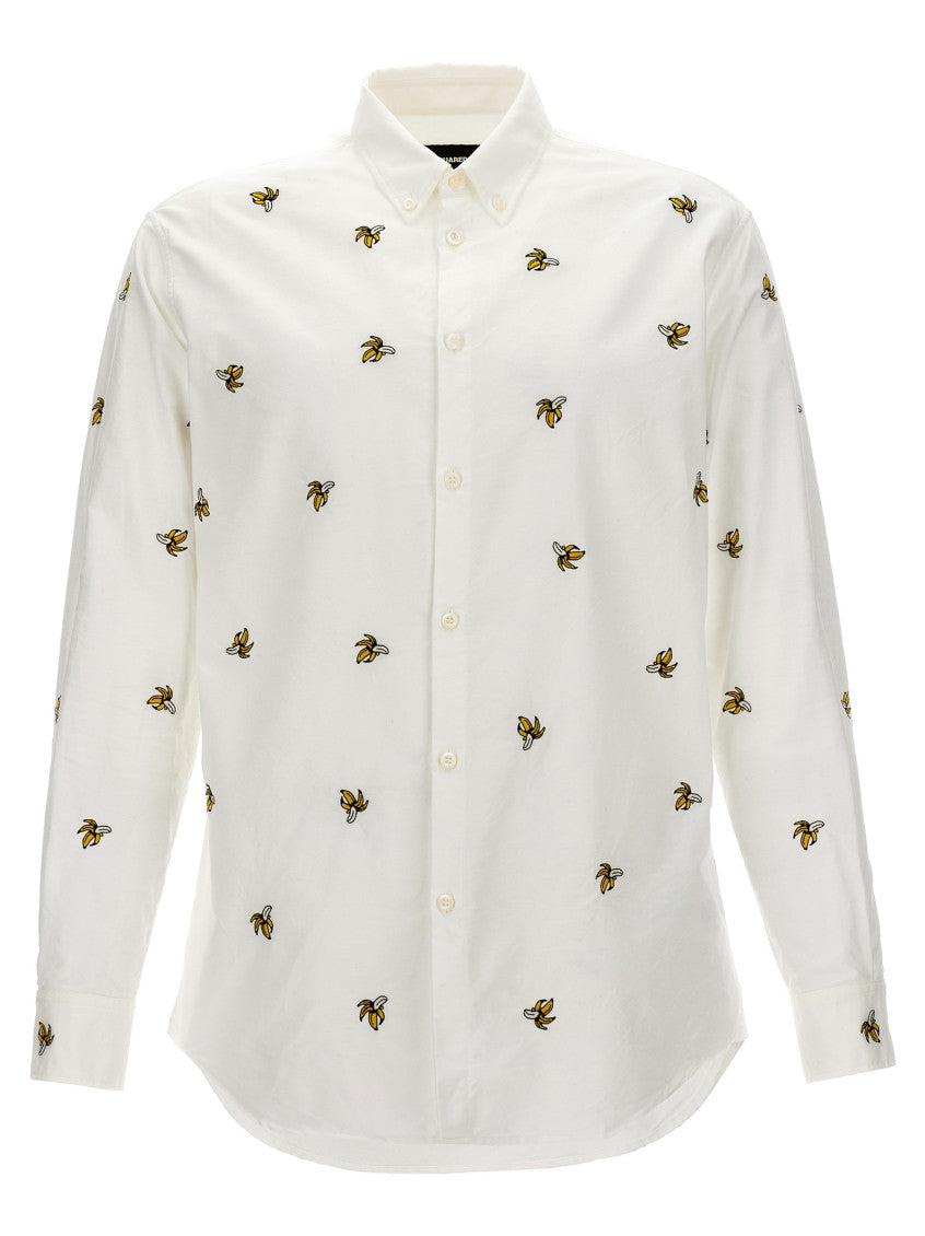 White Fruit Embroidery Shirt 1