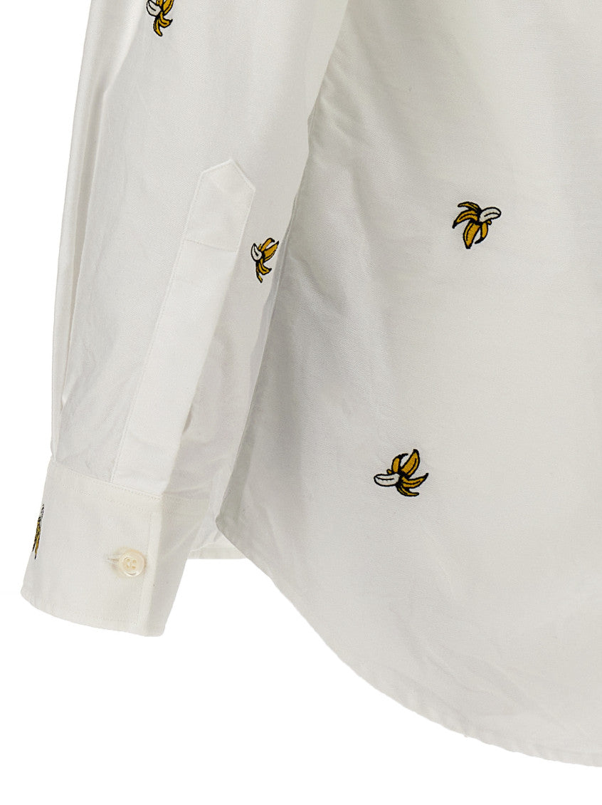 White Fruit Embroidery Shirt 4