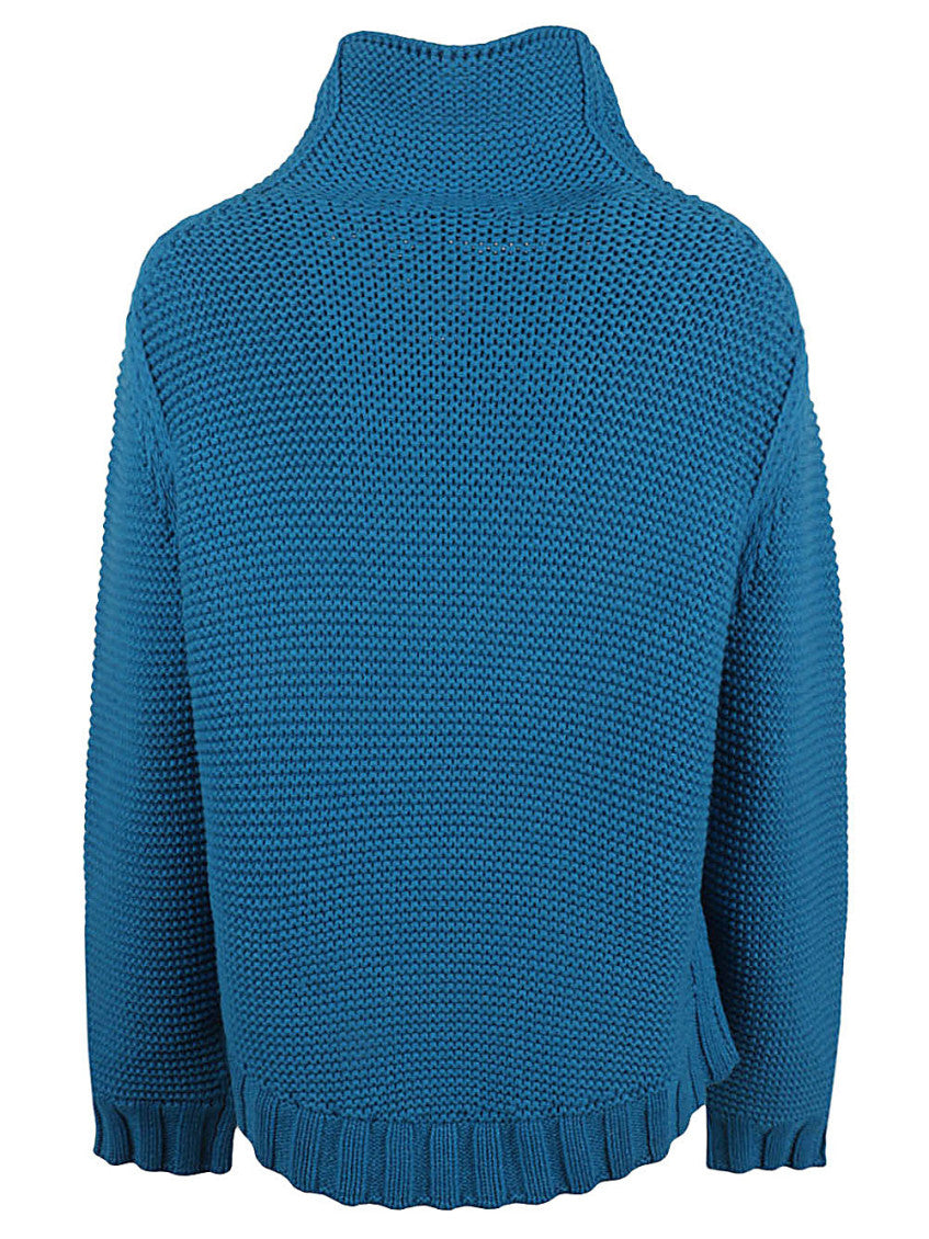 Blue Wool blend high neck jumper 2