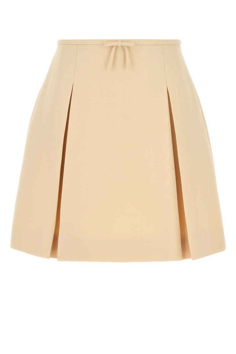 Cream crepe couture skirt 1