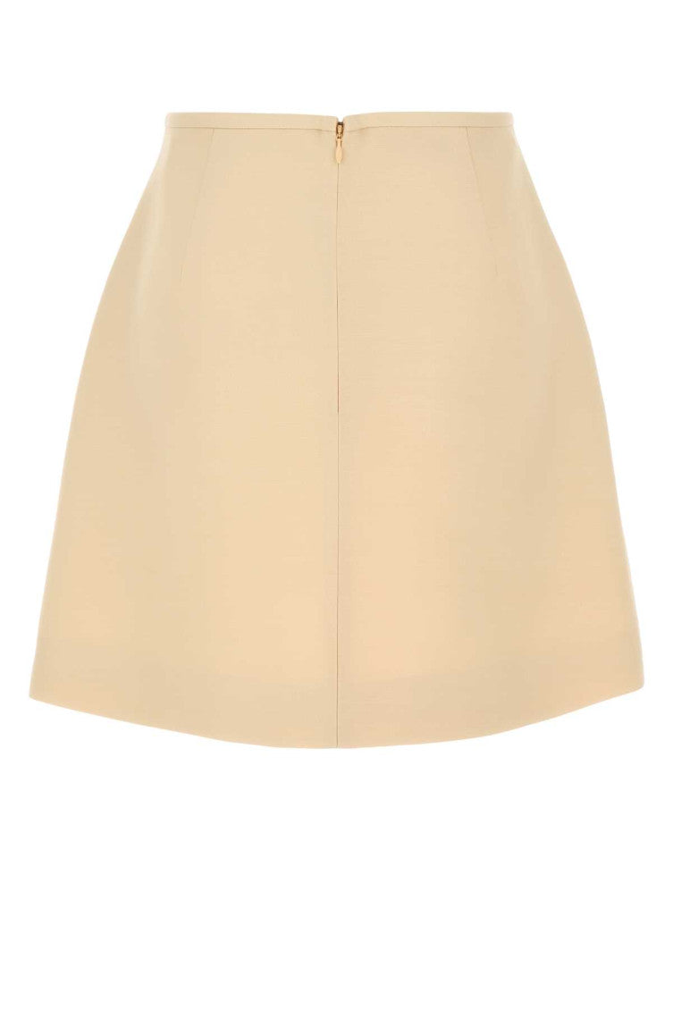 Cream crepe couture skirt 2