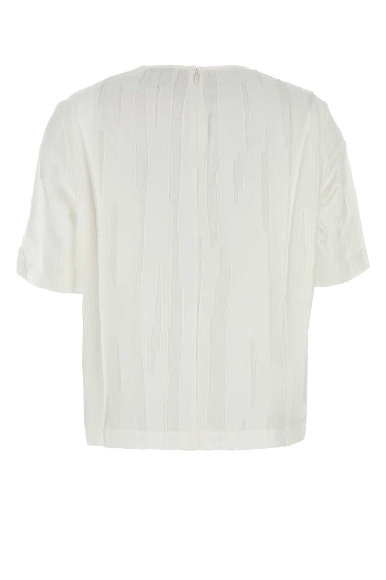 White Toba Silk and Cotton Blouse 2