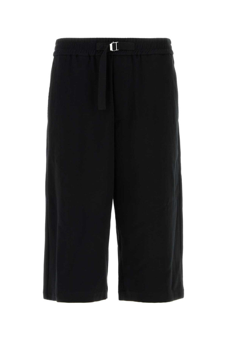 Black cotton bermuda shorts  1