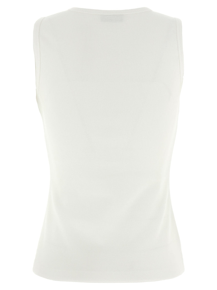 White Ribbed top 2