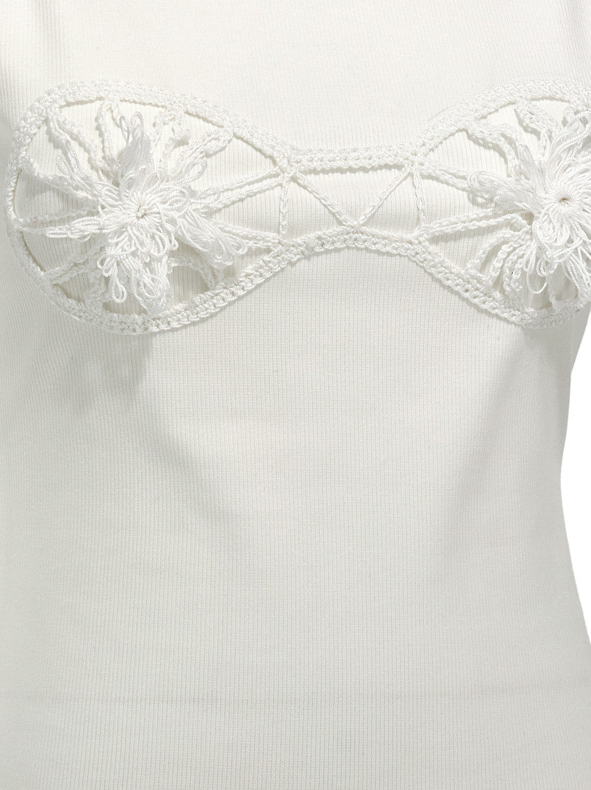 White Ribbed top 4
