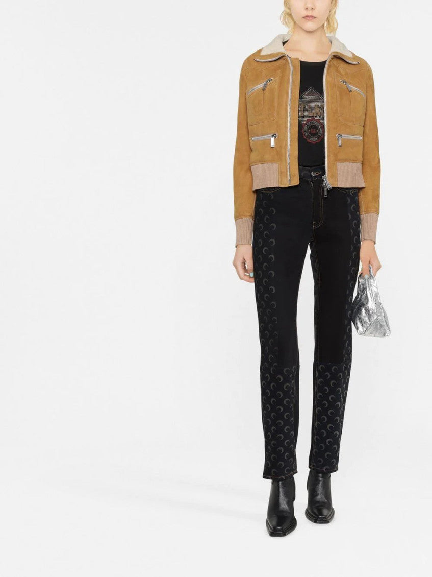 Light Brown Zipped-up Bomber Jacket 2