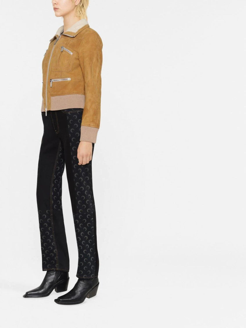Light Brown Zipped-up Bomber Jacket 3