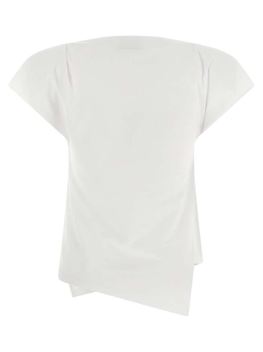 White Sebani padded asymmetric T-shirt 2