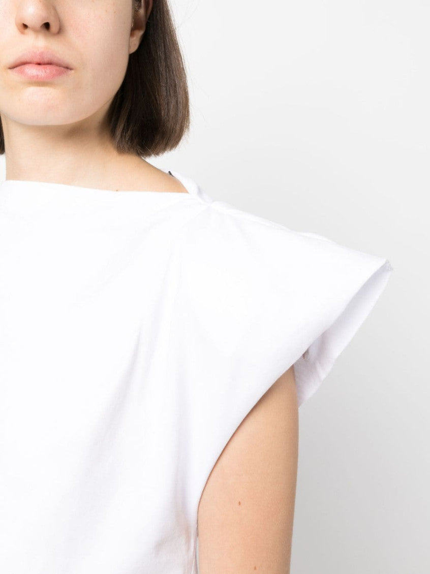 White Sebani padded asymmetric T-shirt 5