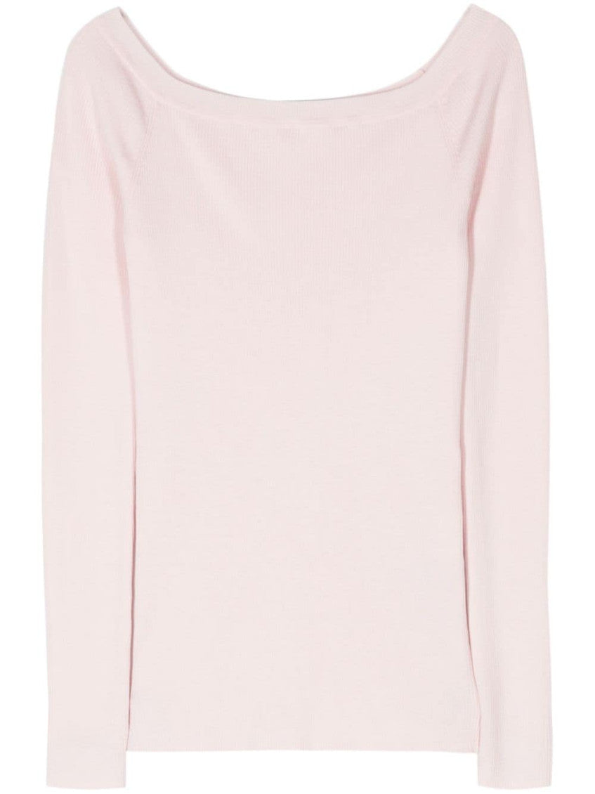 Light Pink Cotton Blend Sweater 1