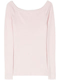 Light Pink Cotton Blend Sweater 1