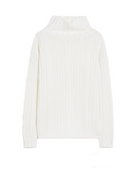 White Vitalba Wool Polo-neck Jumper 1