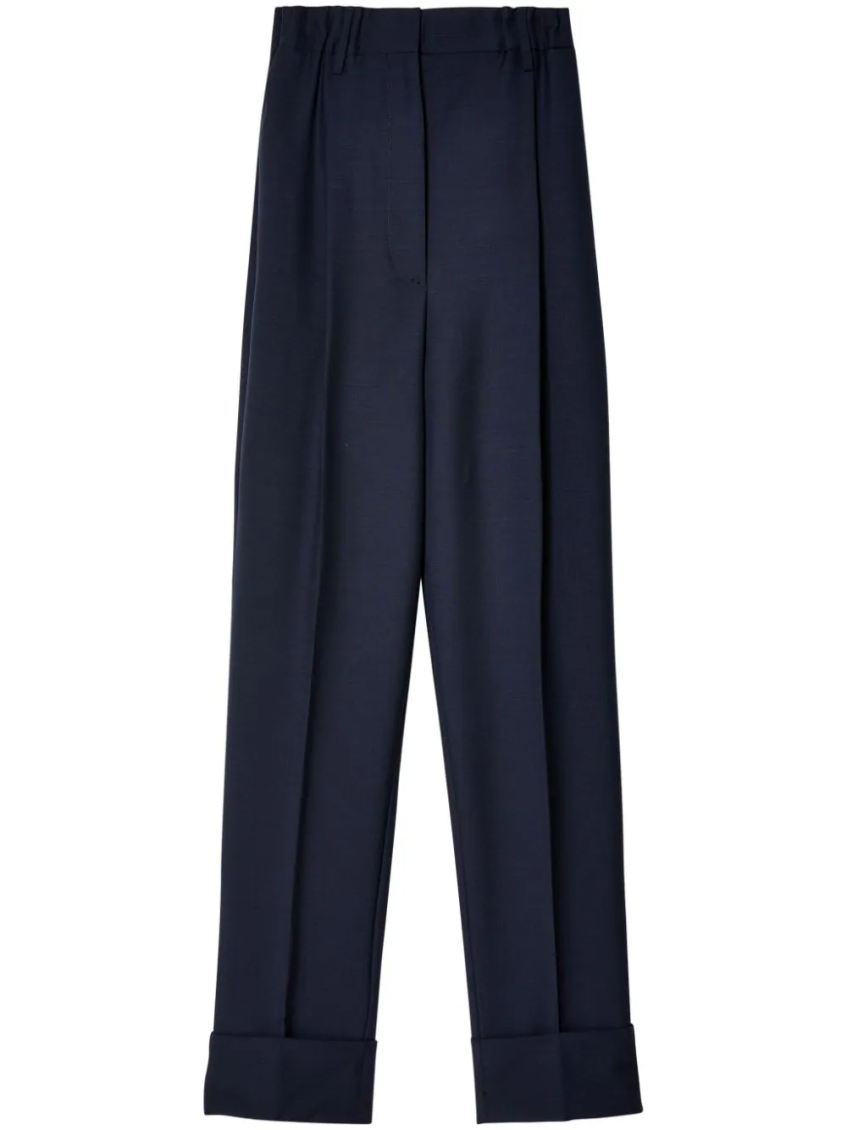 Navy Blue straight-leg trousers 1