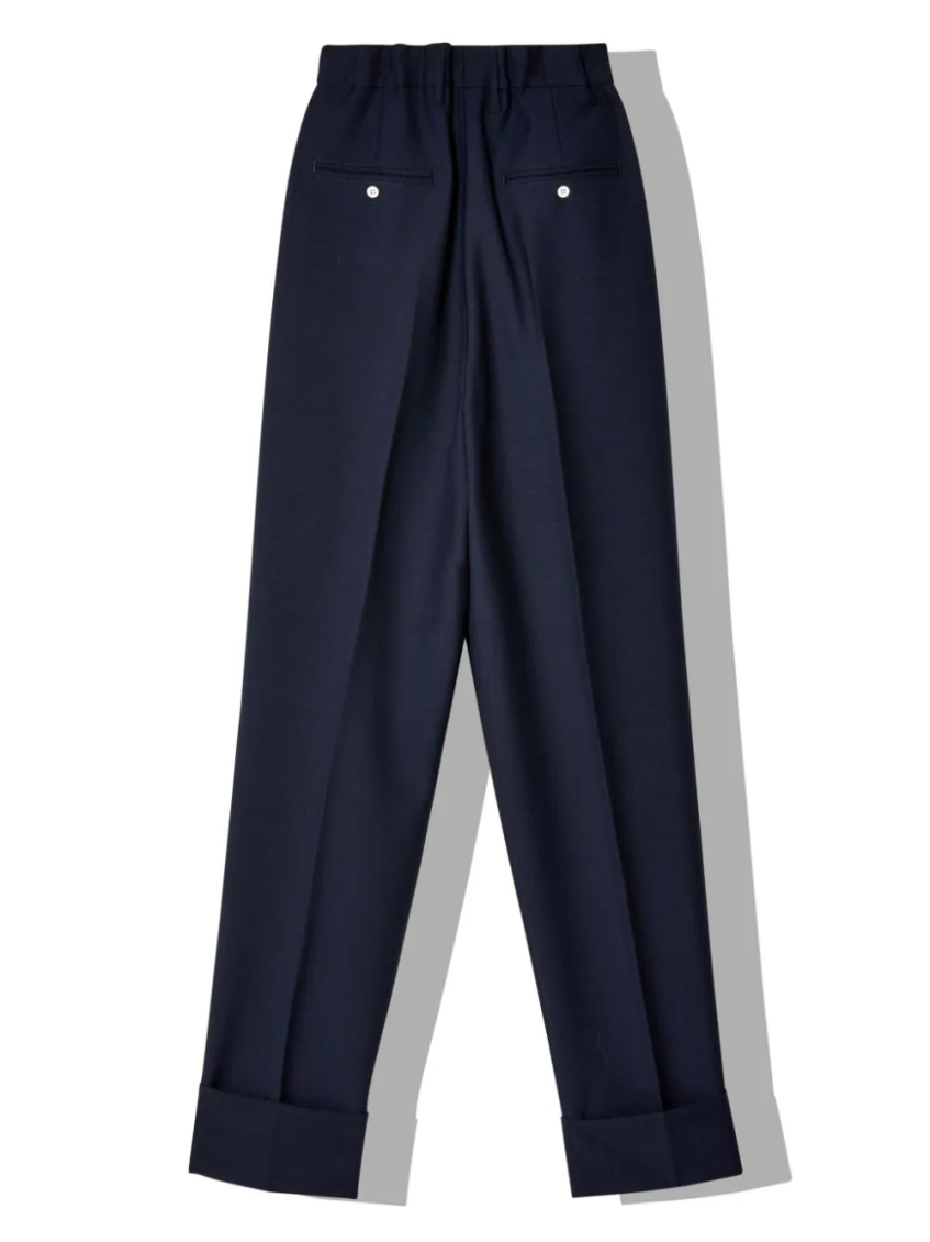 Navy Blue straight-leg trousers 2