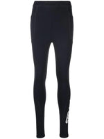 Dark Blue Logo print scuba leggings 1