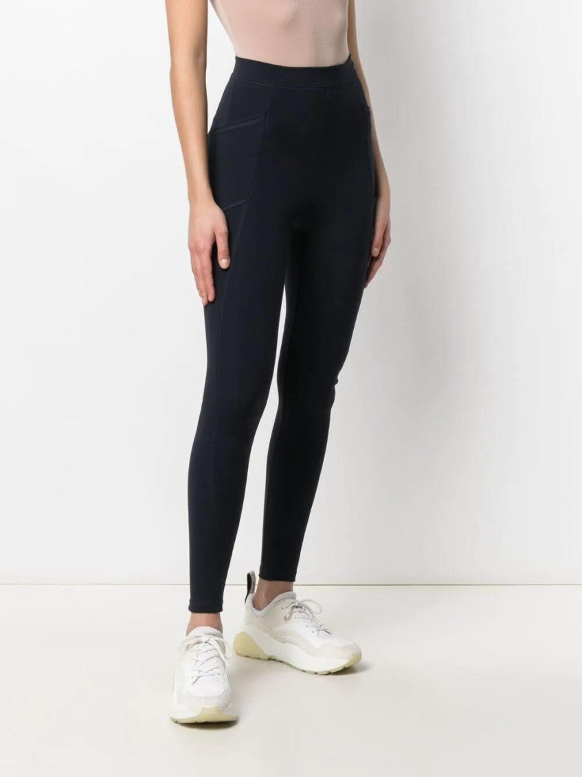 Dark Blue Logo print scuba leggings 3