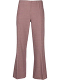 Pink Houndstooth Flared Trousers 1