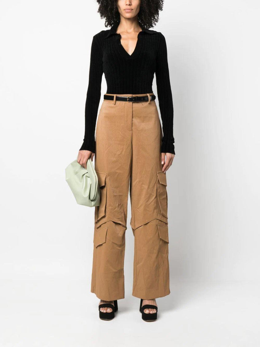 Brown Multi-pocket Cargo Trousers 2