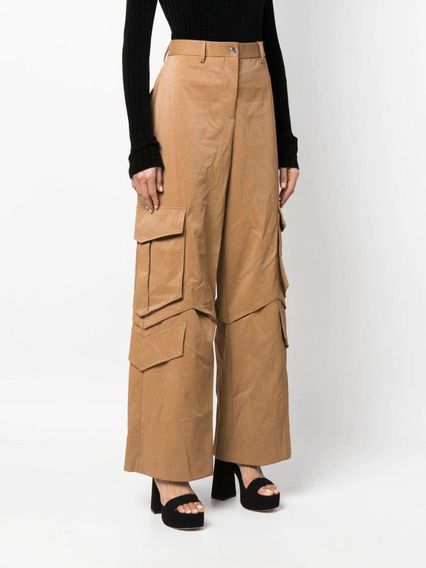 Brown Multi-pocket Cargo Trousers 3