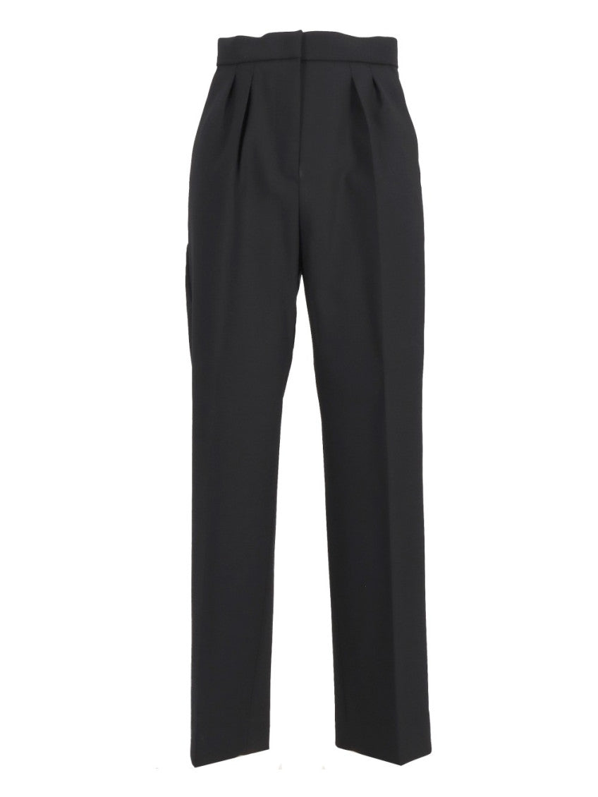 Black Slim-fit Stretch-wool Trousers 1