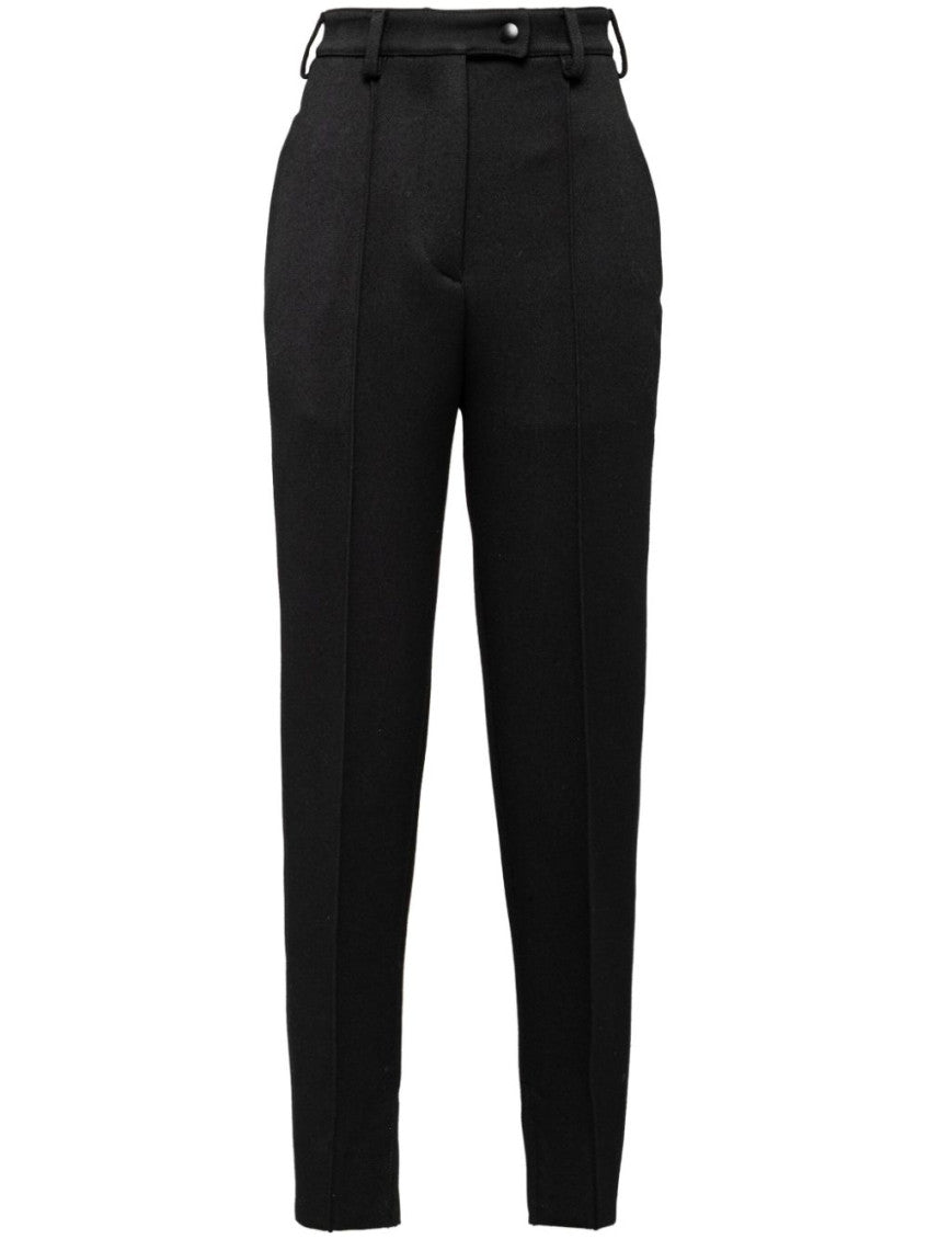 Black High-waist Skinny-cut Trousers 1