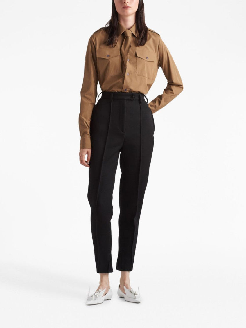 Black High-waist Skinny-cut Trousers 2