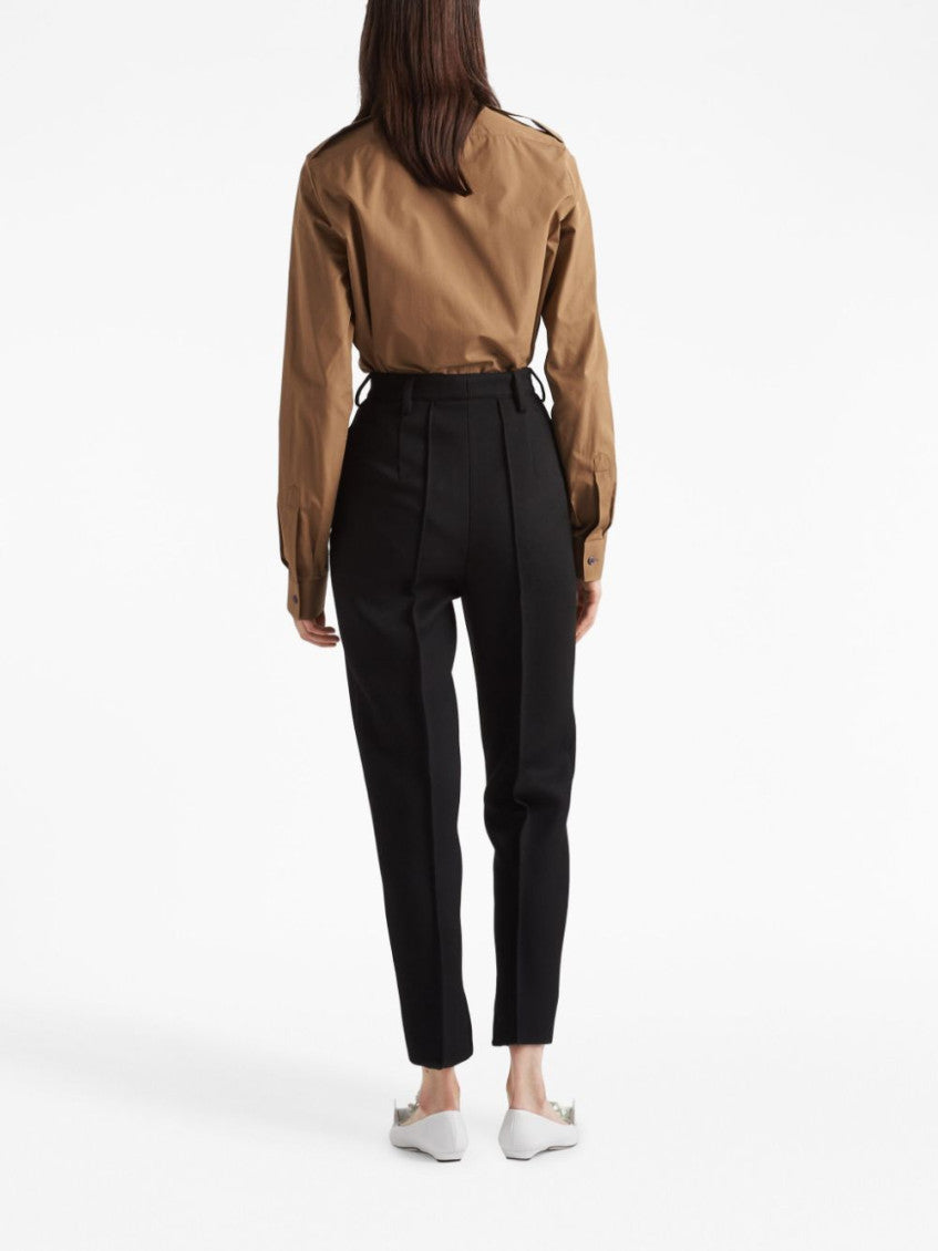 Black High-waist Skinny-cut Trousers 3