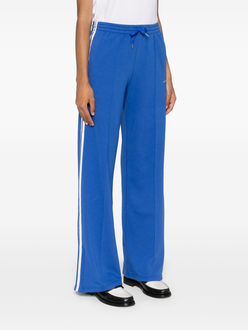 Royal Blue logo-embroidered straight trousers 3
