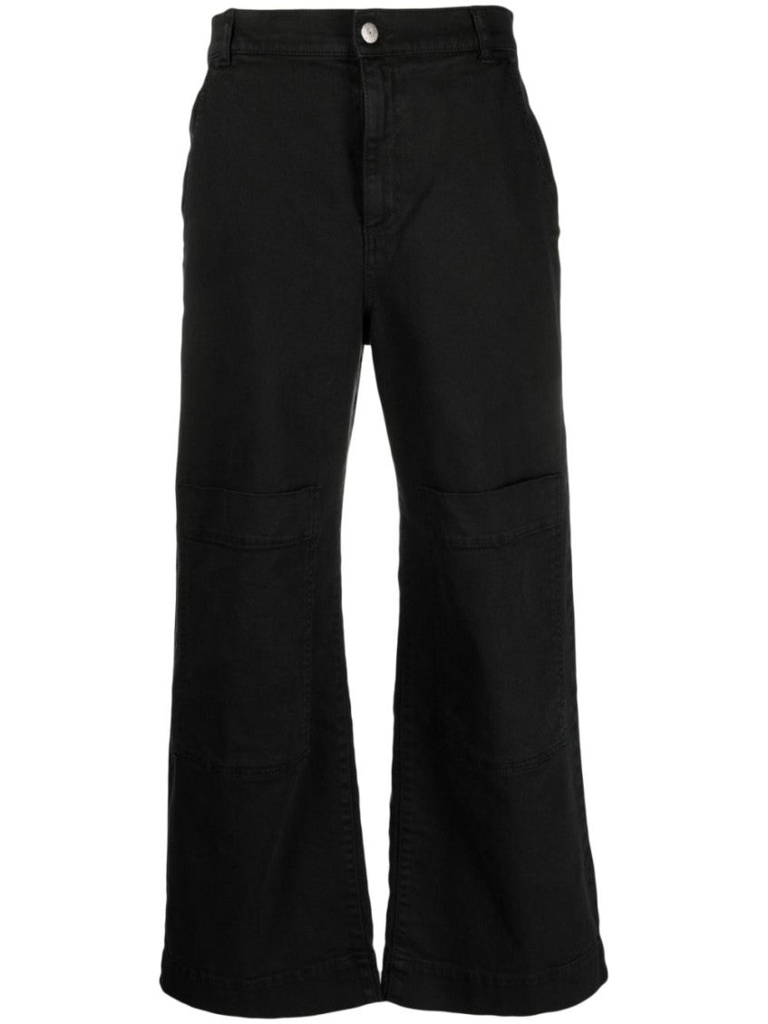 Black Low-rise Wide-leg Jeans 1