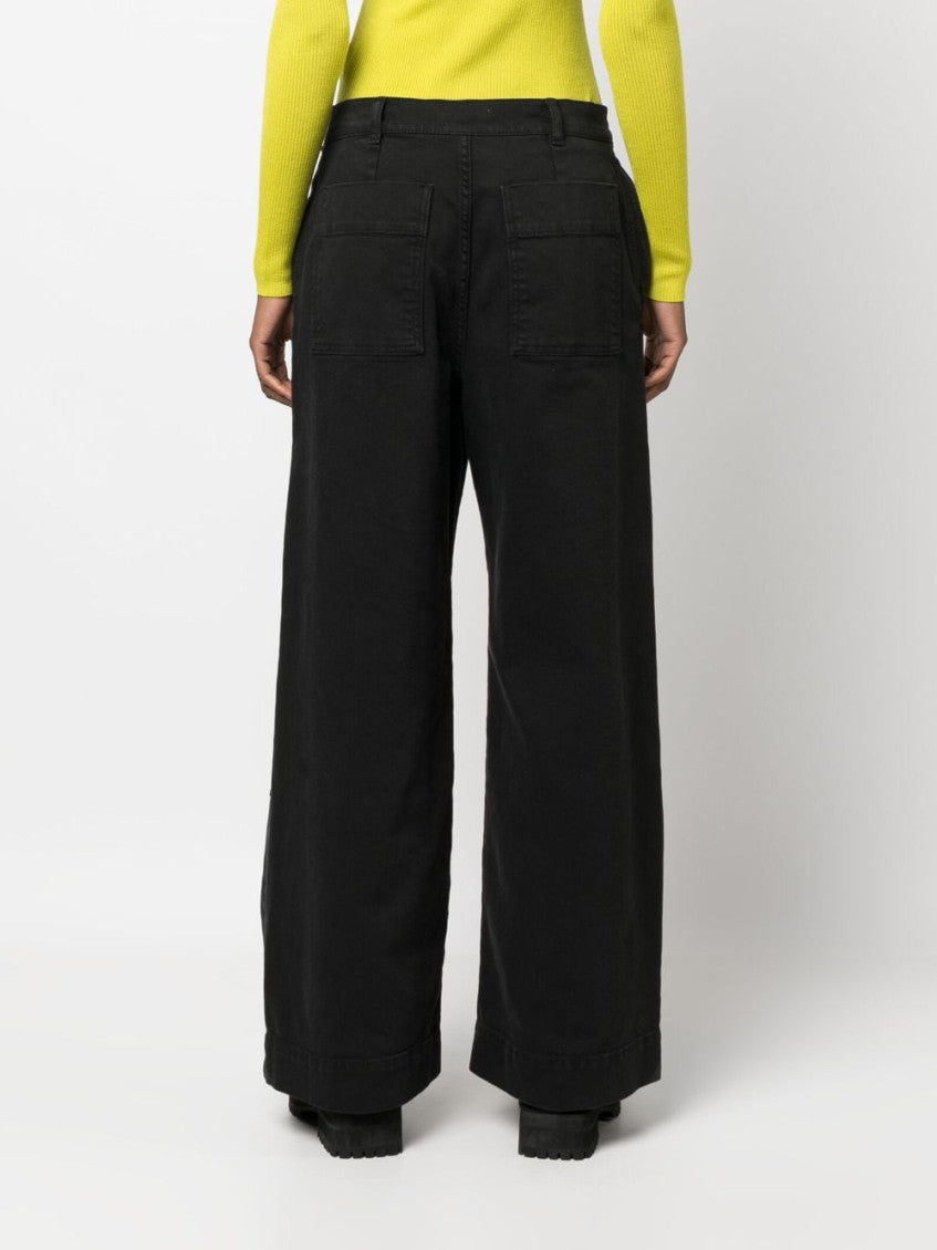 Black Low-rise Wide-leg Jeans 3