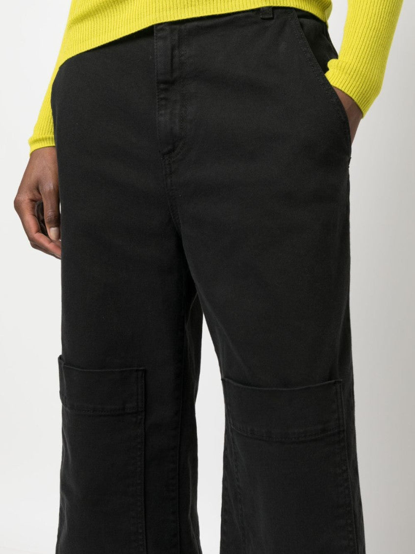 Black Low-rise Wide-leg Jeans 5