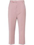 Light Pink pressed-creased wool trousers 1