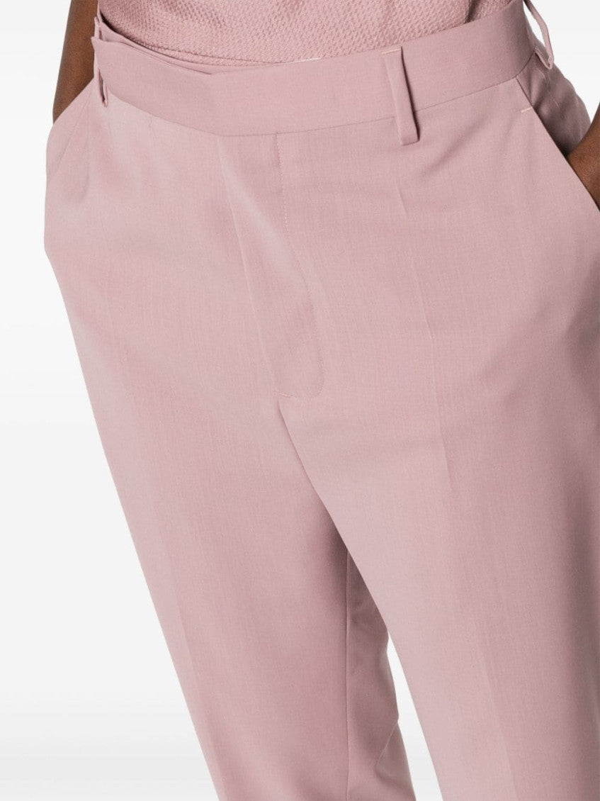 Light Pink pressed-creased wool trousers 5