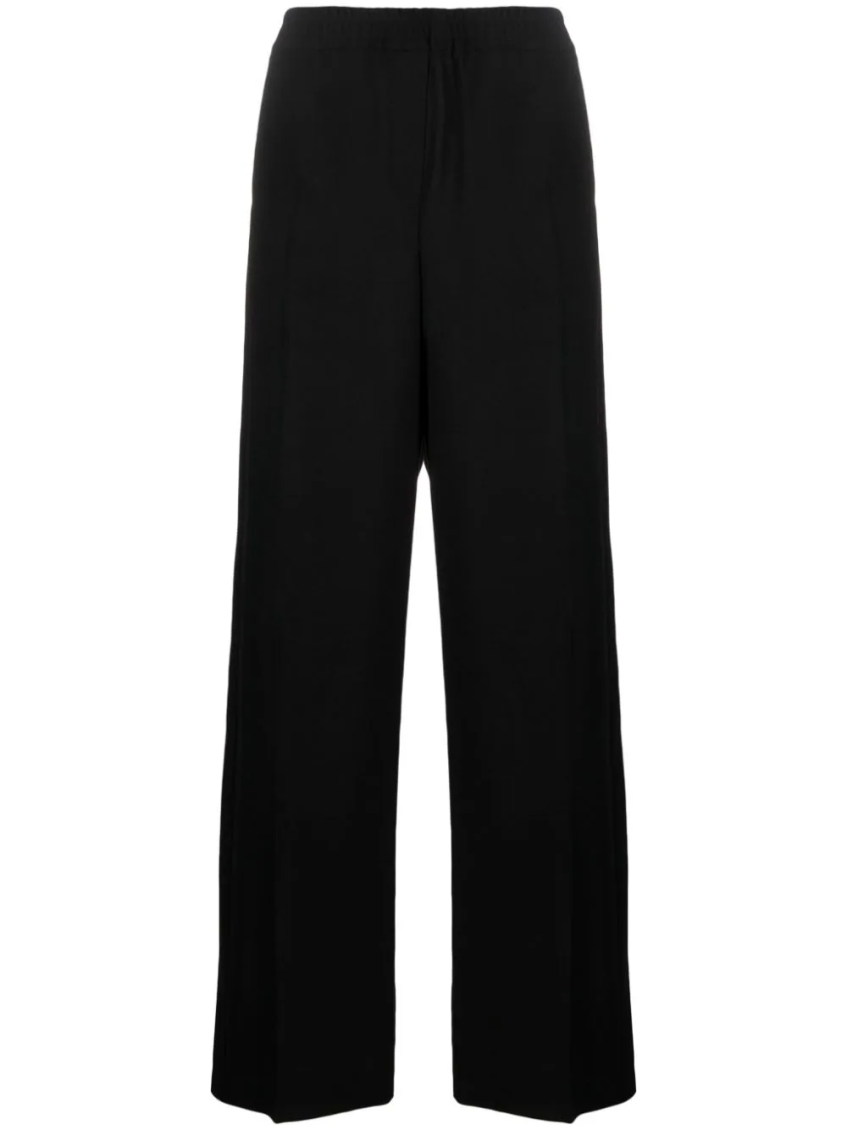 Black high-waist wide-leg trousers 1