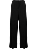 Black high-waist wide-leg trousers 1