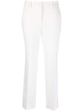 White High-waist Tailored Cropped Trousers 1
