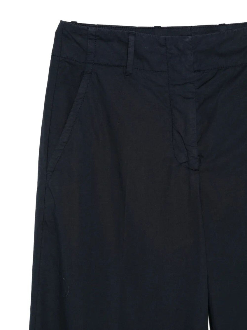 Blue Wide Leg Cotton Trouser 3